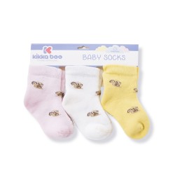 Бебешки памучни термо чорапи SQUIRREL PINK 1-2 години