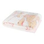 Kikkaboo Супер меко бебешко одеяло Funny Friends 80/110 см розово